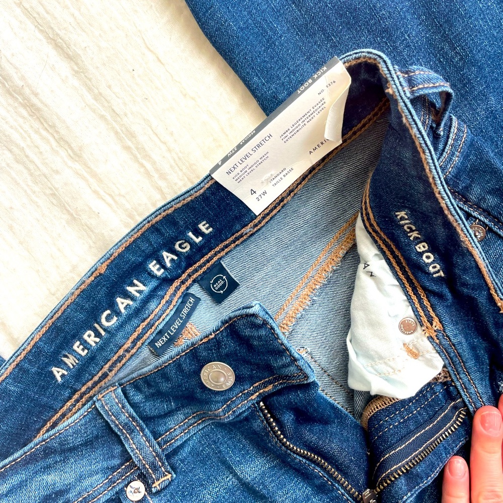 American Eagle Outfitters Dark Blue Straight Leg Jeans BRAND NEW WITH TAGS
